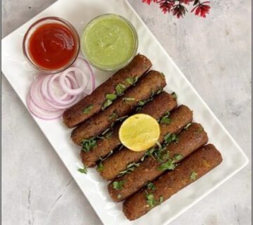 Cropped Seekh Kabab dish